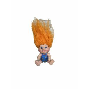Vtg 1991 Applause Baby Magic Troll Doll Orange Hair Small Figures Cake Topper